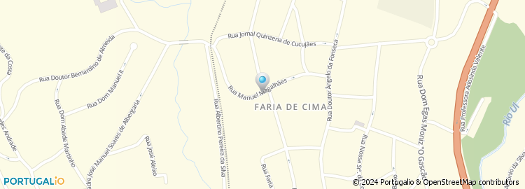Mapa de Rua Manuel Magalhães