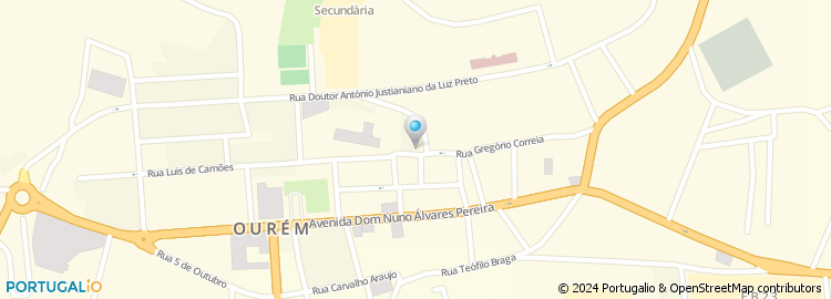 Mapa de Rua Gregório Correia