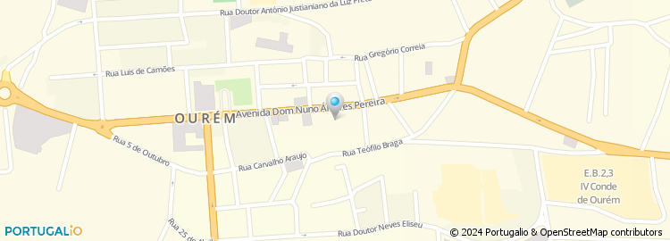 Mapa de Ouvir Centros Auditivos, Ourém