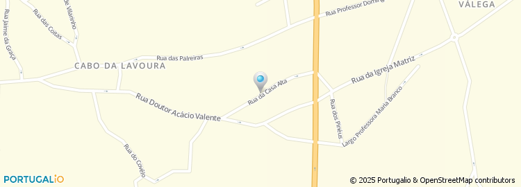 Mapa de Rua da Casa Alta