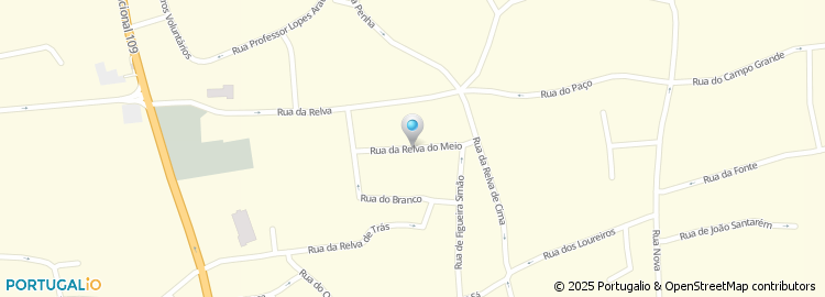 Mapa de Rua Relva do Meio