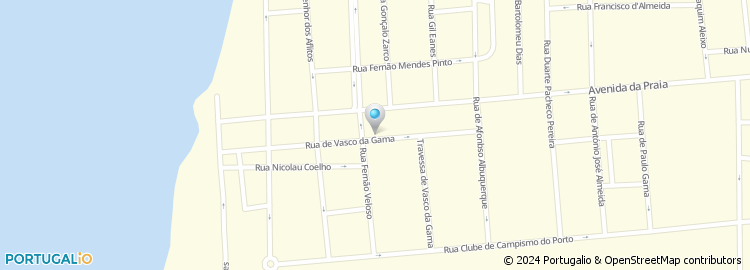 Mapa de Rua Vasco da Gama