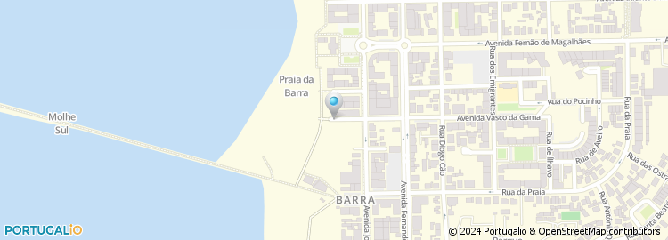 Mapa de Padaria e Pastelaria Praia Barra Oitenta e Nove, Lda