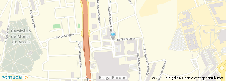 Mapa de Pão Quente Braga Parque