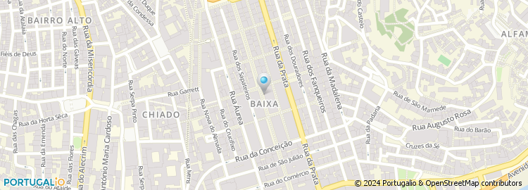 Mapa de Parfois, Rua Augusta, Lisboa