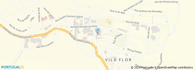 Mapa de Parque de Campismo de Vila Flor
