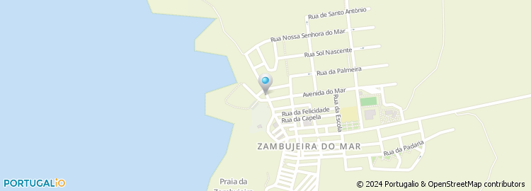 Mapa de Parque de Campismo de Zambujeira