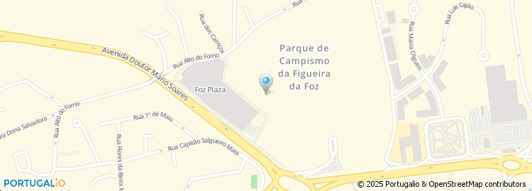 Mapa de Parque Municipal de Campismo da Figueira da Foz