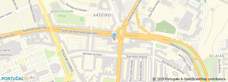 Mapa de Pensão Areeiro
