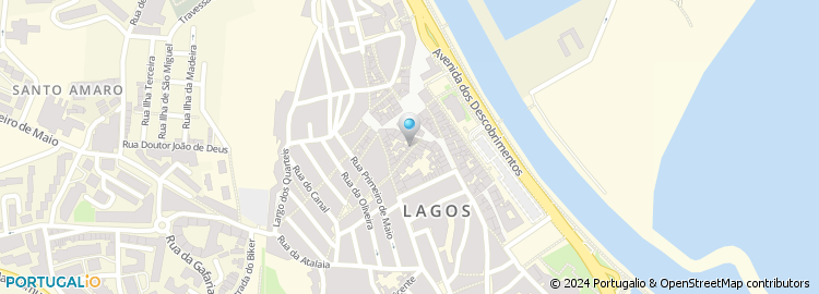 Mapa de Perfumaria Barreiros Faria, Lagos