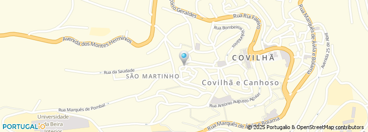 Mapa de Policlinica Cova da Beira, Prestação de Serv. de Saude, Lda