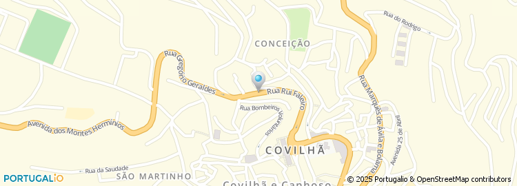 Mapa de Poliscovilha,Soc. Desenvolvimento Programa Polis Covilha, SA