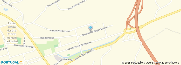 Mapa de Rua António Gaspar Serrano