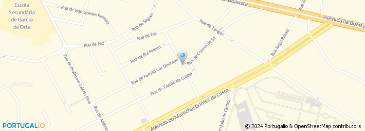 Mapa de Rua Duarte Pacheco Pereira