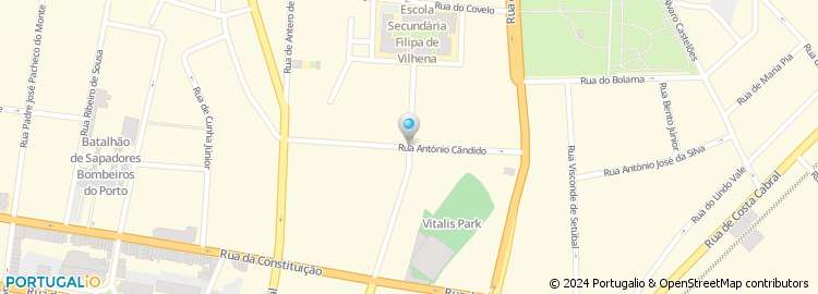 Mapa de Rua António Cândido