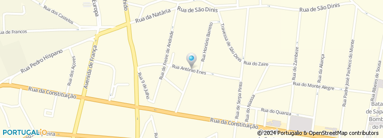 Mapa de Rua António Enes