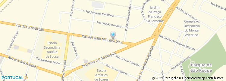 Mapa de Rua Carlos Malheiro Dias