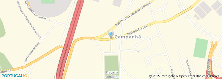 Mapa de Rua Central da Corujeira