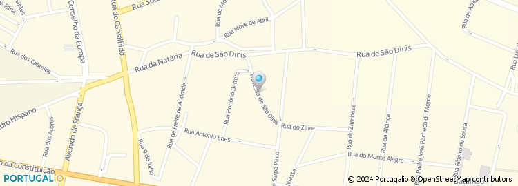 Mapa de Rua Coronel Aviador Sarmento Beires