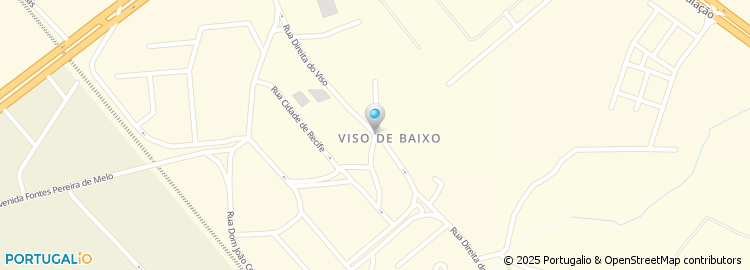 Mapa de Rua Direita do Viso