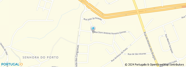 Mapa de Rua Dom António Ferreira Gomes