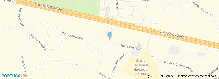Mapa de Rua Doutor António Cupertino de Miranda