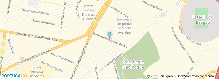 Mapa de Rua Doutor Henrique de Miranda