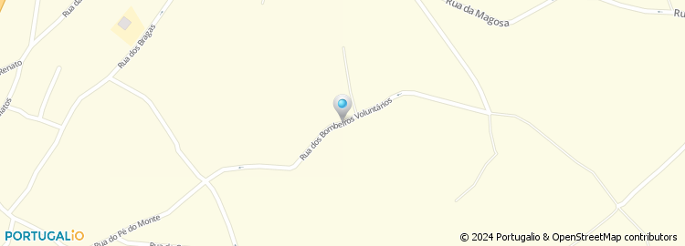 Mapa de Rua dos Bombeiros Voluntários da Póvoa de Varzim