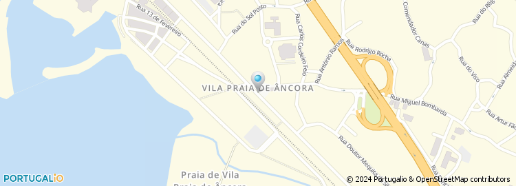 Mapa de Praça de Taxis de Vila Praia de ancora