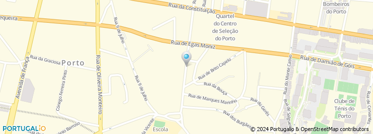Mapa de Quartel do Centro de Selecção do Porto