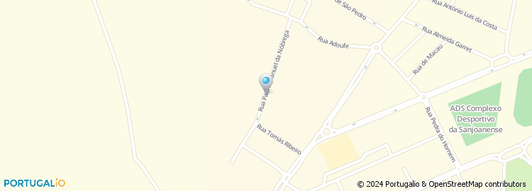 Mapa de Rua Padre Manuel da Nóbrega