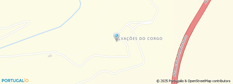 Mapa de Alvações do Corgo