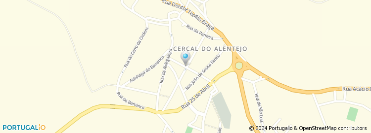 Mapa de Estrada de Odemira