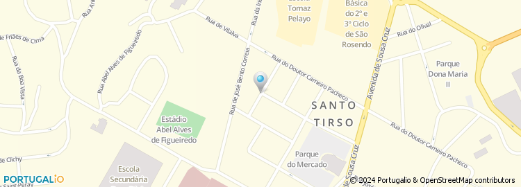 Mapa de Rua Professor Sampaio Carvalho