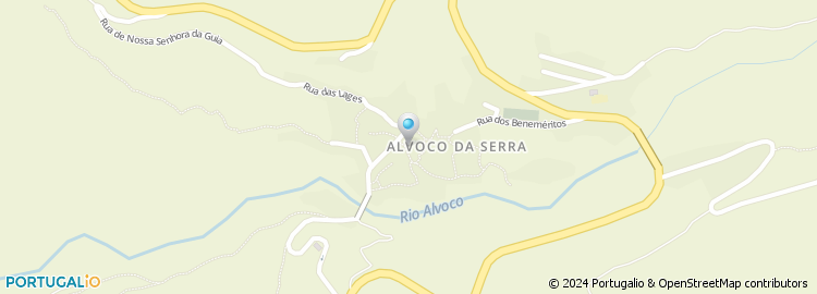 Mapa de Alvoco da Serra