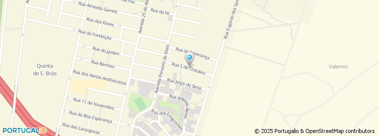 Mapa de Rua 5 de Outubro