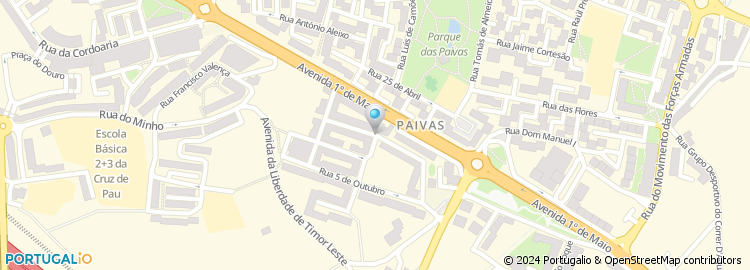 Mapa de Rua Almeida Garrett