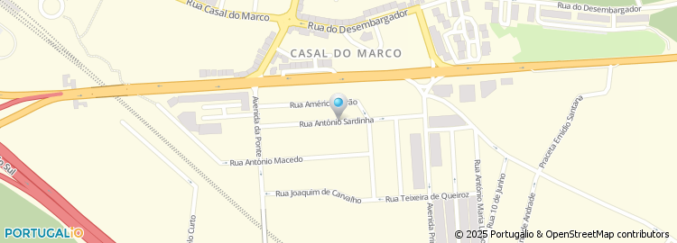 Mapa de Rua António Sardinha