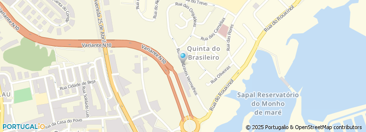 Mapa de Rua dos Cravos Vermelhos