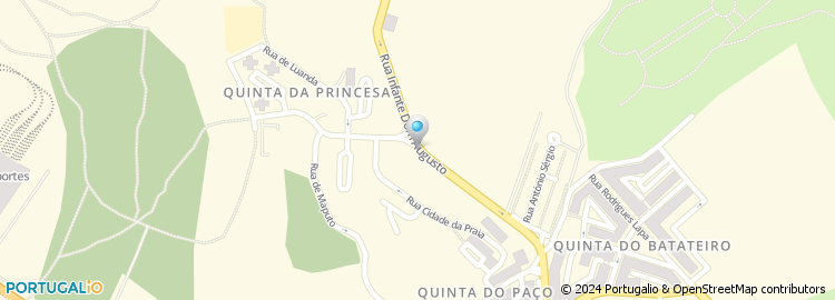 Mapa de Rua Infante Dom Augusto