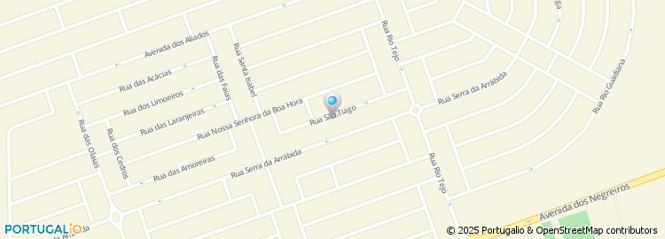 Mapa de Rua de São Tiago