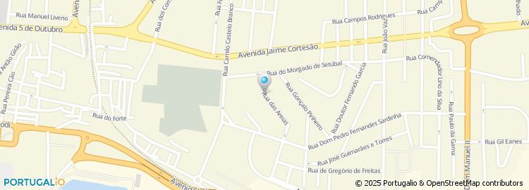Mapa de Rua das Areias