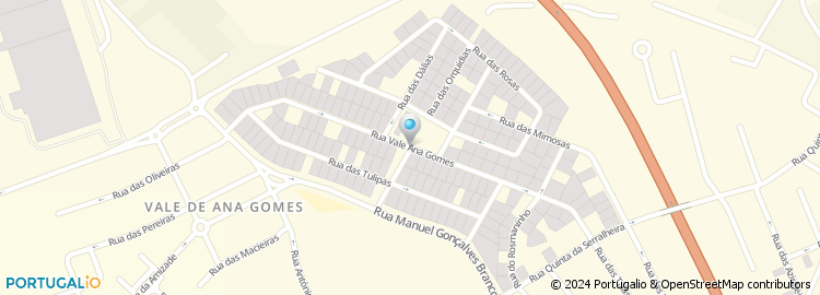 Mapa de Rua do Vale Ana Gomes