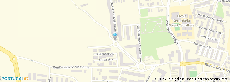 Mapa de Rua Coronel Melo Antunes