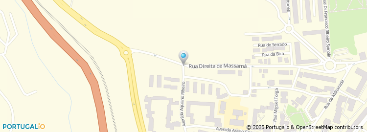 Mapa de Rua Direita de Massamá