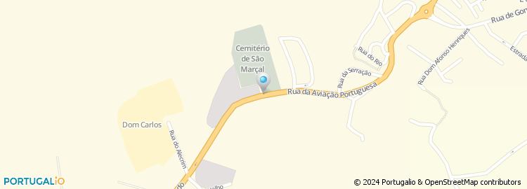 Mapa de Rua Particular à Avenida da Aviação Portuguesa