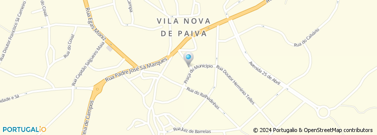 Mapa de Soares & Figueiredo - Laboratório de Análises Clínicas e Águas, Vila Nova de Paiva
