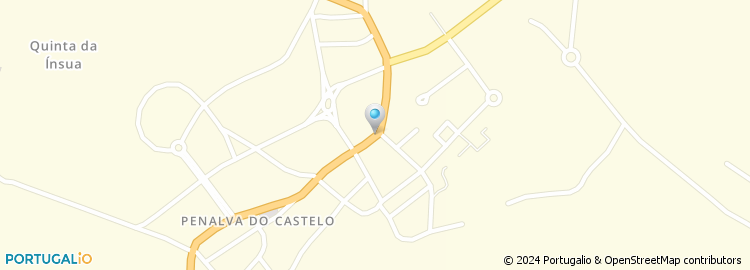 Mapa de Soares & Figueiredo - Laboratório de Análises Clínicas e Águas, Penalva do Castelo