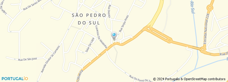 Mapa de Soares & Figueiredo - Laboratório de Análises Clínicas e Águas, S. Pedro do Sul