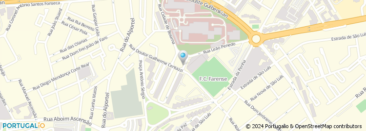Mapa de Sporting Clube Farense-Algarve Futebol, Sad